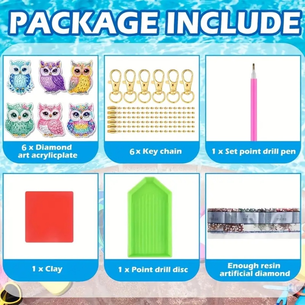 6-delig/set DIY diamanten sleu - Resin Craft Kit recensie en prijs
