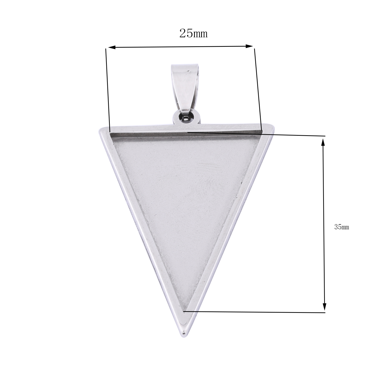 5Pcs Rvs 25X35Mm Driehoek Cabo - Bezels Set Pendant recensie en prijs
