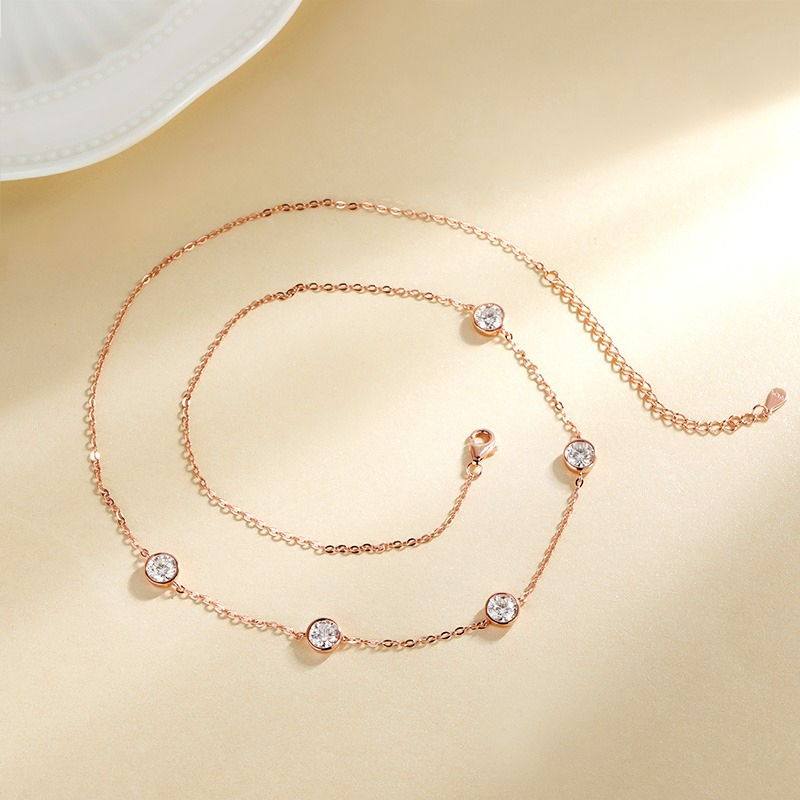 GRA gecertificeerde 5 mm Moiss - Bezels Set Pendant recensie en prijs
